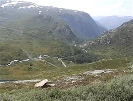 The view back down the valley we have just climbed, 11.1 miles from Skjolden
